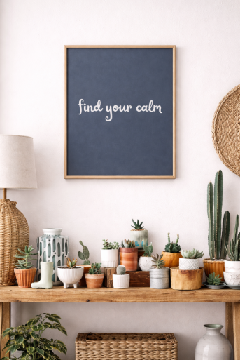 Calm Modern Wall Art Set – Minimalist Quote Prints (Set of 3)-The Arts Workshop